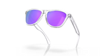 Oakley Frogskins Sunglasses w/Polished Clear Frame & Prizm Violet Lenses