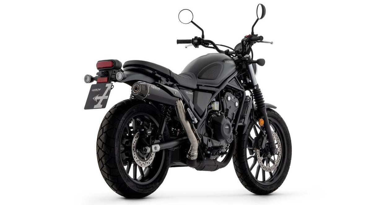 Arrow 74513RB Rebel Stainless Steel Dark Slip-On Muffler w/Carbon End Cap for Honda CL500 23-24