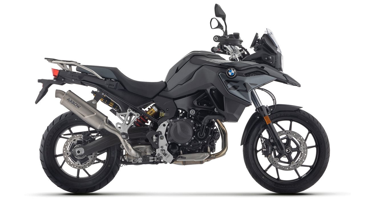 Arrow 72653PO Indy Race Evo Titanium Slip-On Muffler w/Steel End Cap for BMW F 800 GS/F 900 GS/F 900 GS Adventure 24-Up