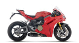 Arrow 71163PKR Works Dark Titanium Slip-On Muffler w/Carbon End Cap & Titanium Link Pipe for Ducati Panigale V4/Streetfighter V4 25-Up