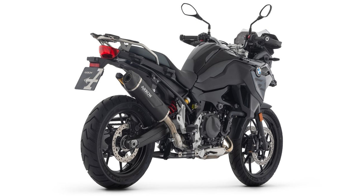 Arrow 72653AKN Indy Race Evo Aluminium Dark Slip-On Muffler w/Carbon End Cap for BMW F 800 GS/F 900 GS/F 900 GS Adventure 24-Up