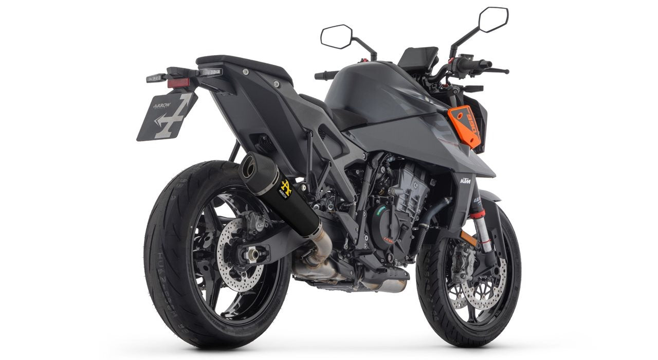 Arrow 71973XKN X-Kone Nichrom Dark Slip-On Muffler w/Carbon End Cap for KTM Duke 990 24-Up