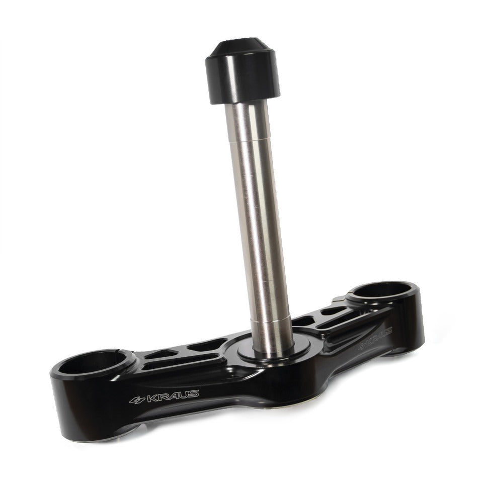 Kraus Motor Co KRA-ST-TT-12-B Wolf One Billet Bagger Bottom Triple Tree Clamp Black for Harley-Davidson Road Glide 15-23