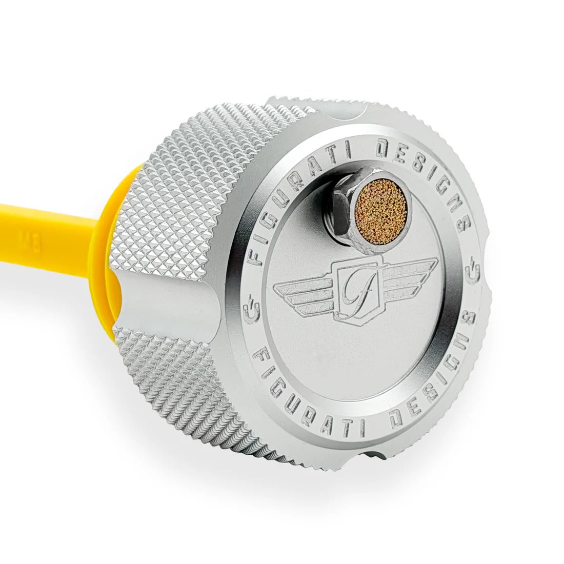 Figurati Designs FIG-FDP01-VM8-KN-S Magnetic Vented Dipstick Knurled Silver for Harley-Davidson Touring 17-Up