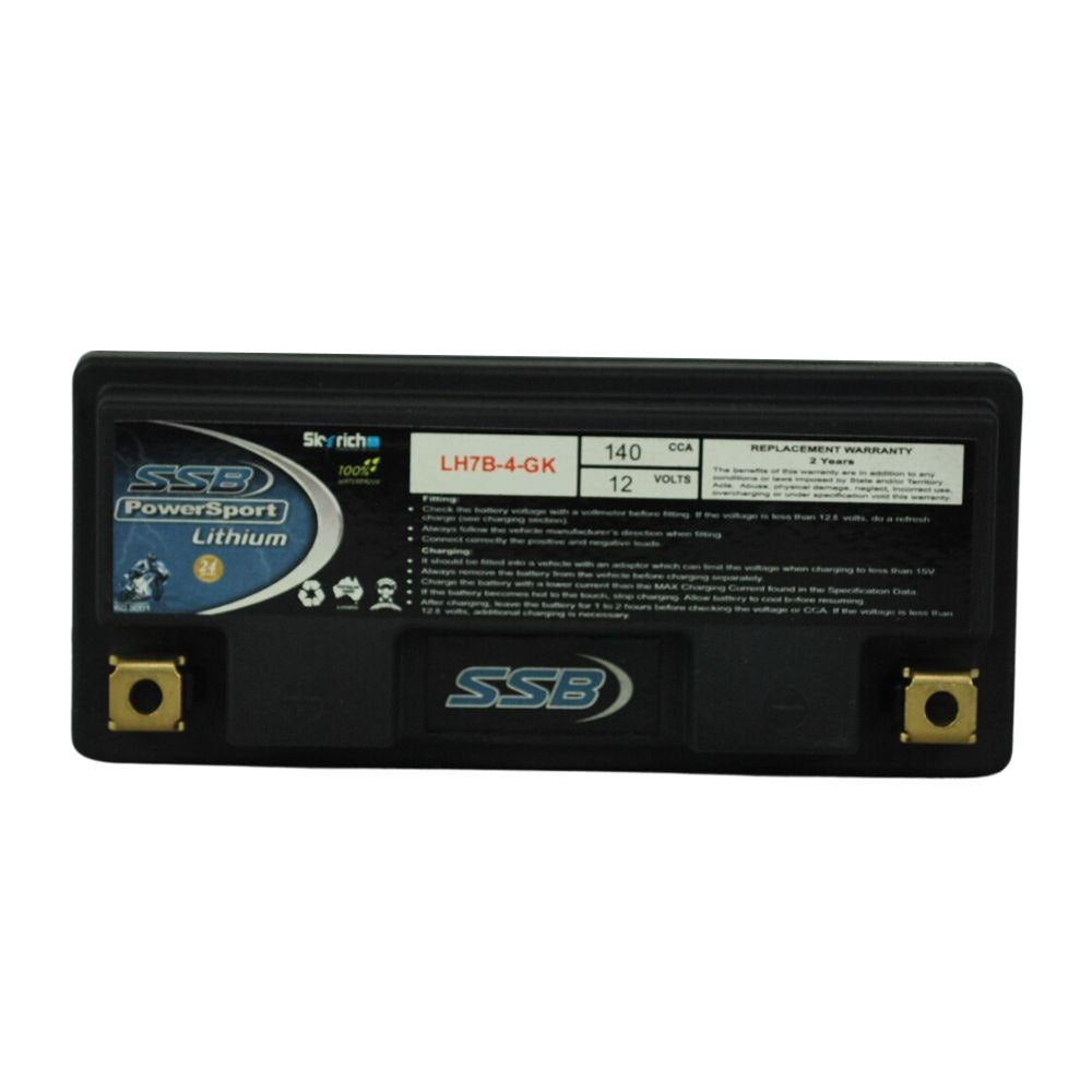 SSB LH7B-4-GK PowerSport High Performance 12V 4.8Ah/150CCA Lithium Go Kart Battery