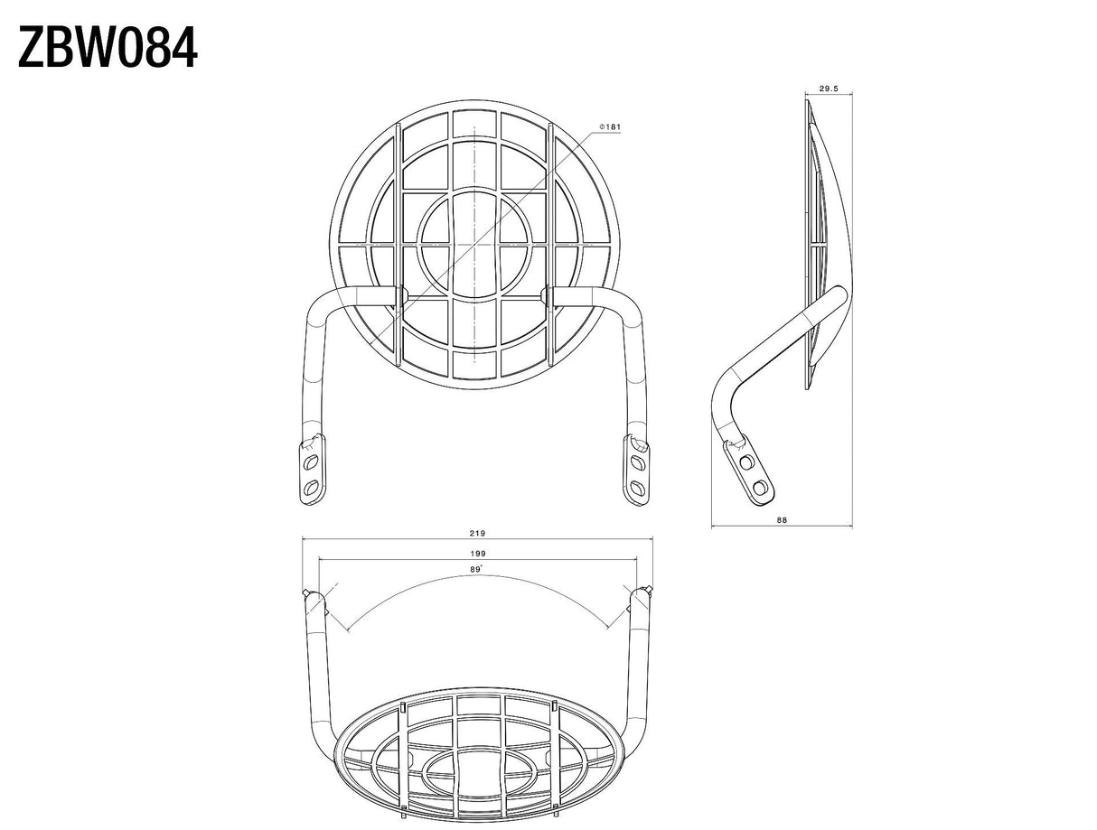 Rizoma Headlamp Guard Black for BMW R NineT Urban G/S 17-20