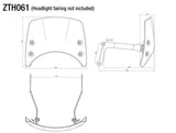 Rizoma Adaptor for Headlight Fairing Black for Triumph Thruxton 1200 R