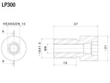 Rizoma End Bar Adapter Black for Yamaha MT-07/MT-09/MT-10/FZ6/FZ1/XSR 700/XSR900/XJ6/XJR300/T-Max
