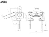 Rizoma 1 1/8" Handlebar Risers w/Speedometer Bracket Black for Ducati Scrambler 800 15-20/Sixty2 16-20