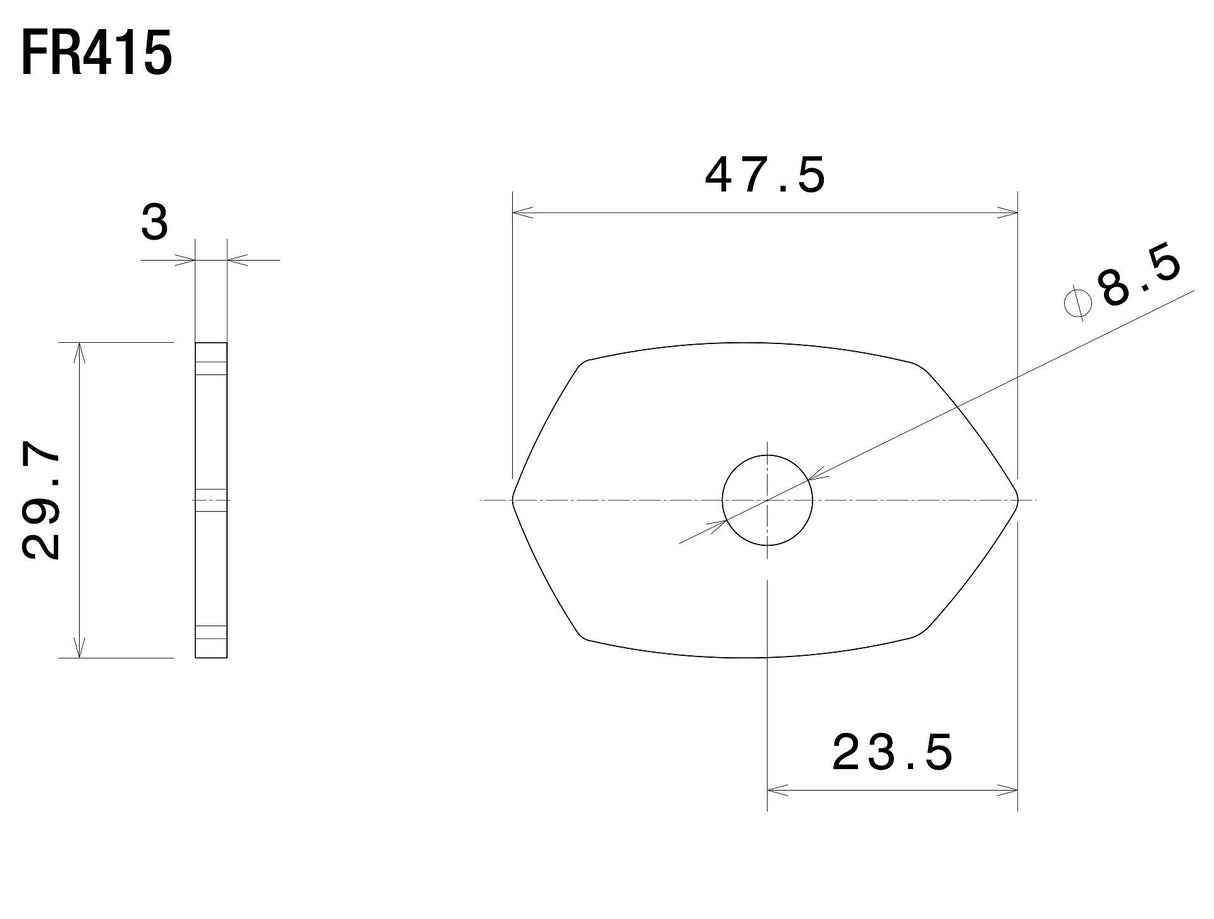 Rizoma Indicator Mounting Adapters Black for some Kawasaki Models
