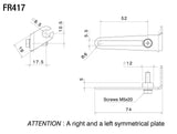 Rizoma Indicator Mounting Adapters Black for Ducati Hypermotard SP/Hypermotard/Hyperstrada
