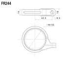 Rizoma Indicator Mounting Adapters Black for Ducati Monster 797/Monster 821/Monster 1200/1200 S/Honda CB1000R Neo Sport Cafe