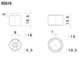 Rizoma Mirror Adapter Black for Triumph Bonneville T100/Street Twin/Scrambler 900/Thruxton