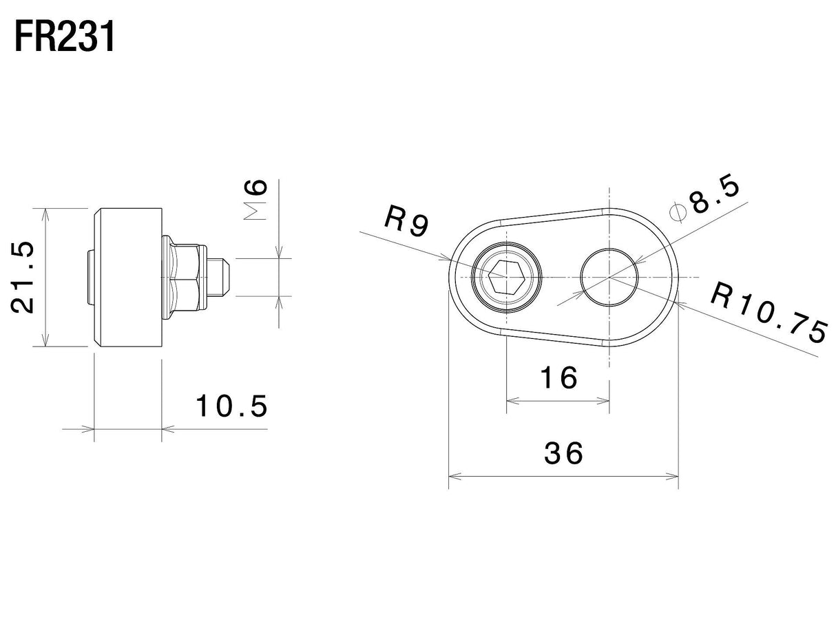Rizoma Marker Light Adapters Black for Triumph Street Twin/Ducati Scrambler 800/Sixty21/Desert Sled/Full Throttle