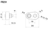 Rizoma Marker Light Adapters Black for Triumph Street Twin/Ducati Scrambler 800/Sixty21/Desert Sled/Full Throttle