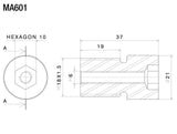 Rizoma R-MA601B Bar-End Plug Mounting Kit for OEM Handlebars