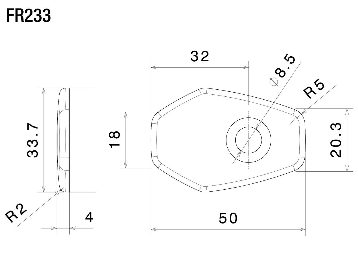 Rizoma Marker Light Adapters Black for Suzuki GSX-S 1000