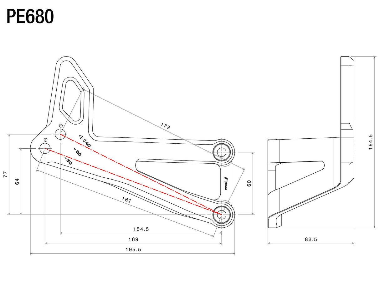 Rizoma Adjustable Passenger Foot Peg Bracket Kit Black for Yamaha MT-09/FZ-09/MT-09 Tracer/FJ-09/MT-10/FZ-10/XSR 900