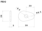 Rizoma Marker Light Adapters Black for some Ducati Models/Yamaha Models