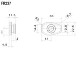 Rizoma Indicator Mounting Adapters Black for Honda X-ADV