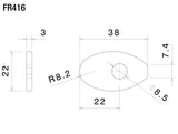 Rizoma Indicator Mounting Adapters Black for MV Agusta Brutale 675/Brutale 800/Brutale Dragster 800