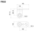 Rizoma Front Turn Signal Mounting Kit for Harley-Davidson Softail Slim