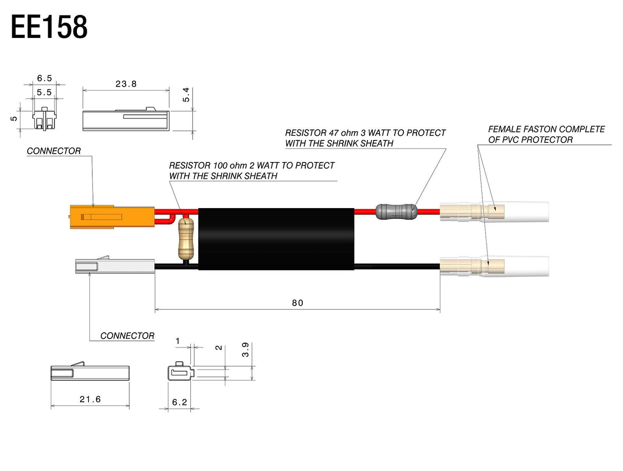 Rizoma Indicators Cable Kit for Honda CBR1000RR