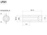 Rizoma End Bar Adapter Black for BMW R NineT/R NineT Scrambler/S 1000 R/S 1000 RR