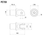 Rizoma R-PE709B Peg Mounting Kit 18mm Black