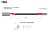 Rizoma Marker Light & Veloce L Mirror Cable Kit for Yamaha MT/FZ-07/MT-09 Tracer/FJ-09/XJR1300/XSR700/XSR900/XV950R/YZF-R1/YZF-R6
