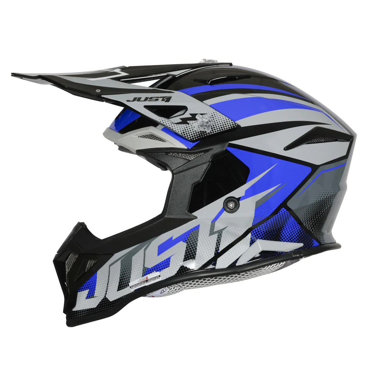 Just1 J39 Revo Gloss Grey/Blue/Black Helmet