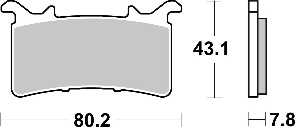 Brembo B-07GR99SR Racing Road (SR) Sintered Front Brake Pad (07GR99.SR)
