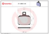 Brembo B-07BB2065 Genuine (65) Sintered Rear Brake Pad (07BB20.65)
