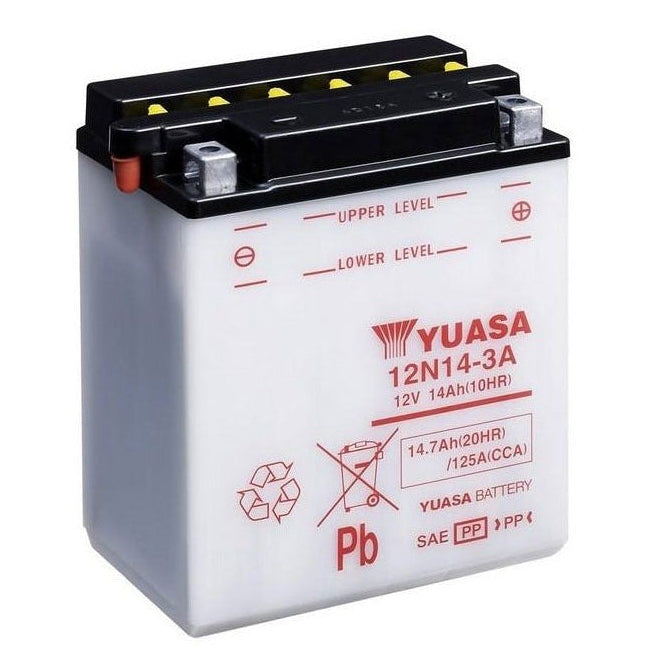 Yuasa 12N14-3A Conventional Series 12V 14Ah/125CCA Battery
