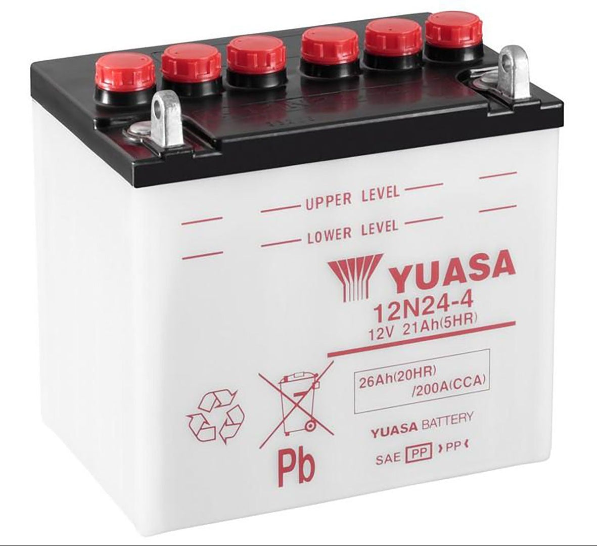 Yuasa 12N24-4 Conventional Series 12V 24Ah/190CCA Battery