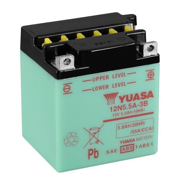 Yuasa 12N5.5A-3B Conventional Series 12V 5.5Ah/55CCA Battery