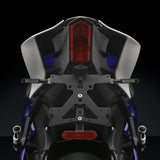 Rizoma Fox License Plate Support Kit Black for Yamaha YZF-R6
