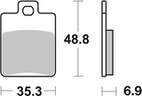 Brembo B-07019 Scooter (CC) Carbon Ceramic Rear Brake Pad (07019)