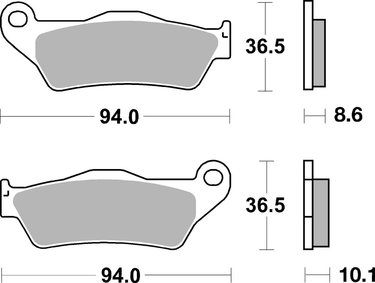 Brembo B-07BB28SP Road (SP) Sintered Rear Brake Pad (07BB28.SP)