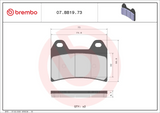 Brembo B-07BB1973 Genuine (73) Sintered Front Brake Pad (07BB19.73)