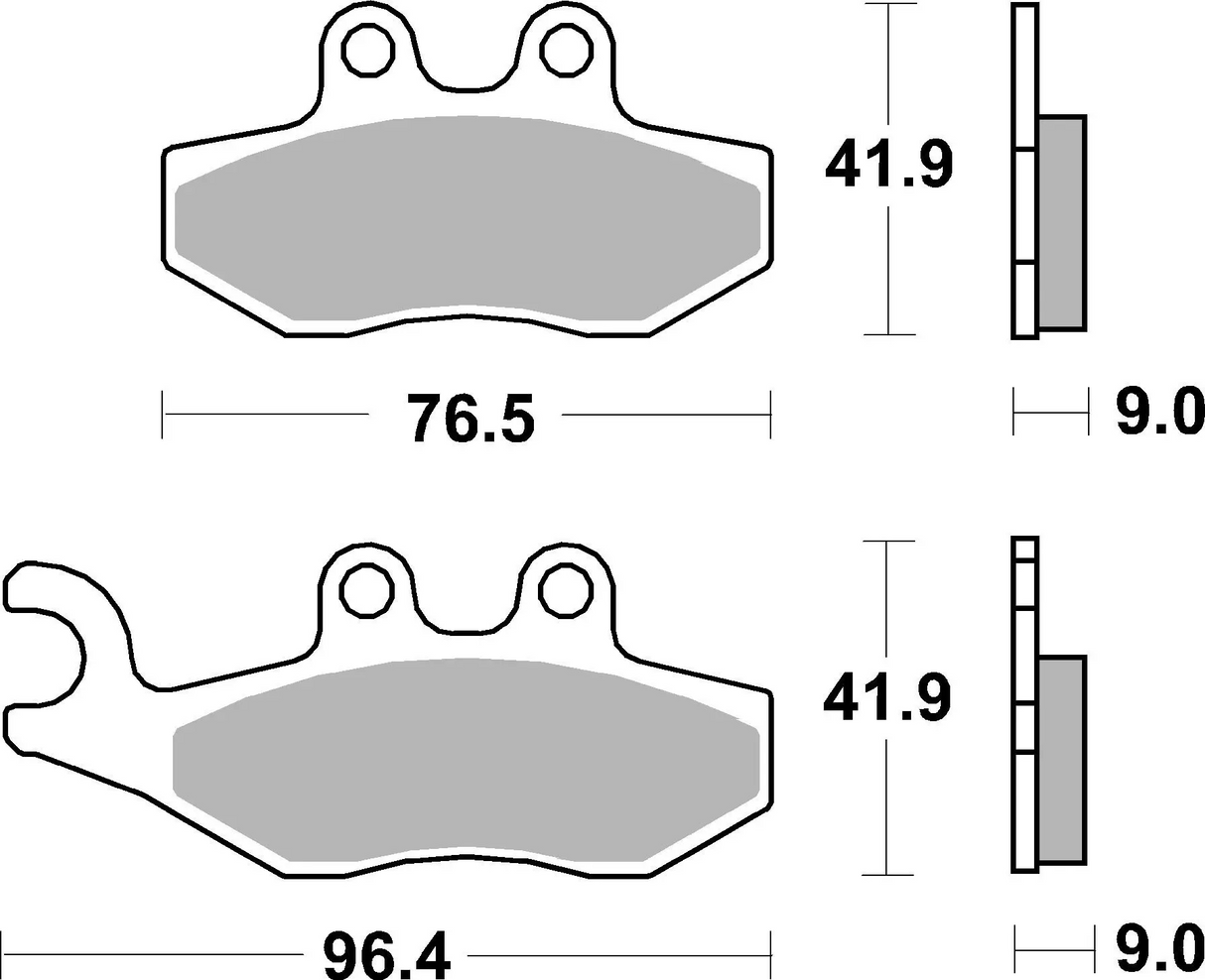 Brembo B-07056 Scooter (CC) Carbon Ceramic Rear Brake Pad (07056)