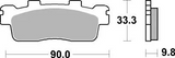 Brembo B-07085CC Scooter (CC) Carbon Ceramic Rear Brake Pad (07085.CC)