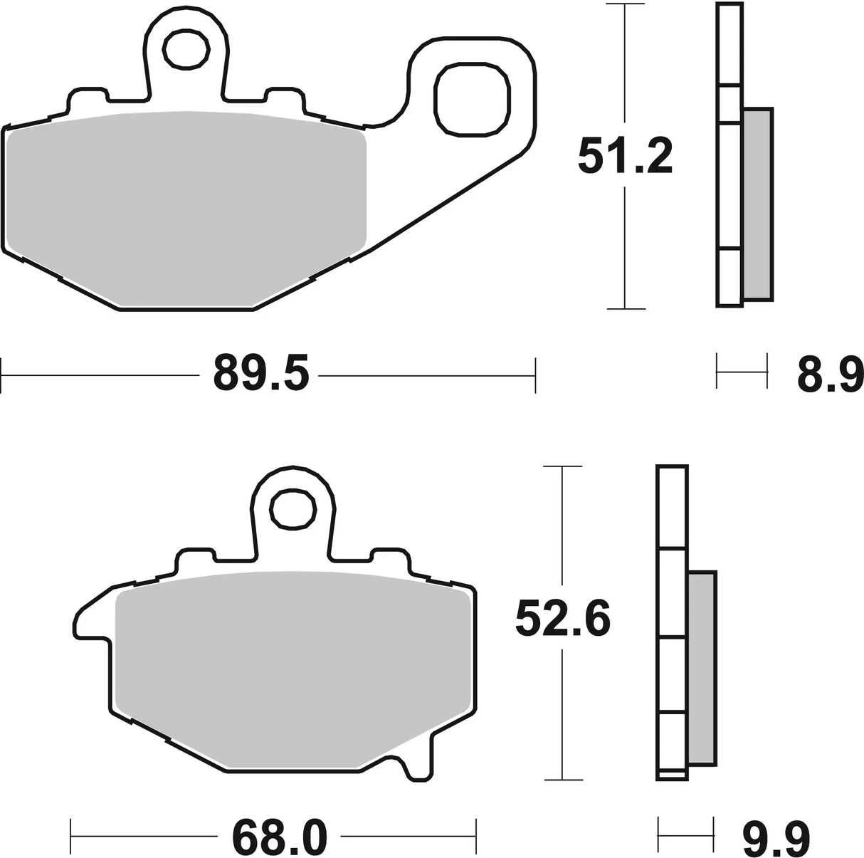 Brembo B-07KA16SP Road (SP) Sintered Rear Brake Pad (07KA16.SP)