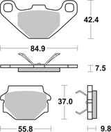 Brembo B-07BB07TT Off Road (TT) Carbon Ceramic Rear Brake Pad (07BB07.TT)