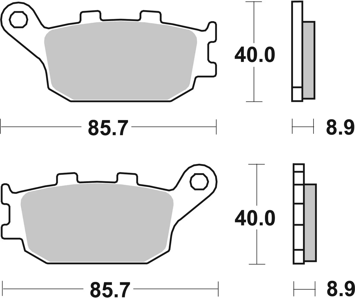 Brembo B-07HO36SP Road (SP) Sintered Rear Brake Pad (07HO36.SP)