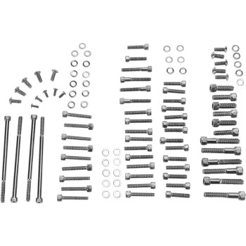 Drag Specialties DS-2401-0563 Polished Allen Head Show Bike Kit Black Chrome for Harley-Davidson Softail 07-17/Dyna 06-17