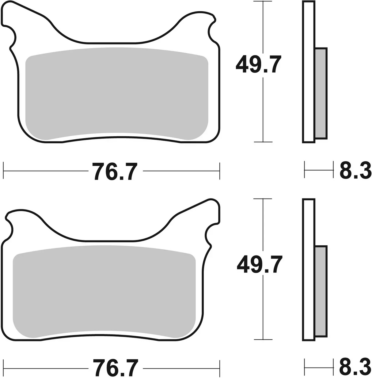 Brembo B-07GR75SX Off Road (SX) Sintered Front Brake Pad (07GR75.SX)