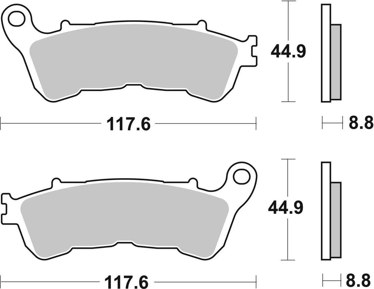 Brembo B-07HO57SA Road (SA) Sintered Front Brake Pad (07HO57.SA)