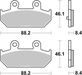 Brembo B-07058 Scooter (CC) Carbon Ceramic Rear Brake Pad (07058)