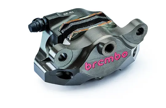 Brembo P4 34 84mm Rear Billet Brake Caliper Kit Black for Ducati Models